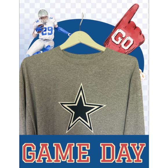 Dallas Cowboys  Large Men's Team‎ Apparel Long Sleeve T Shirt - Picture 9 of 9